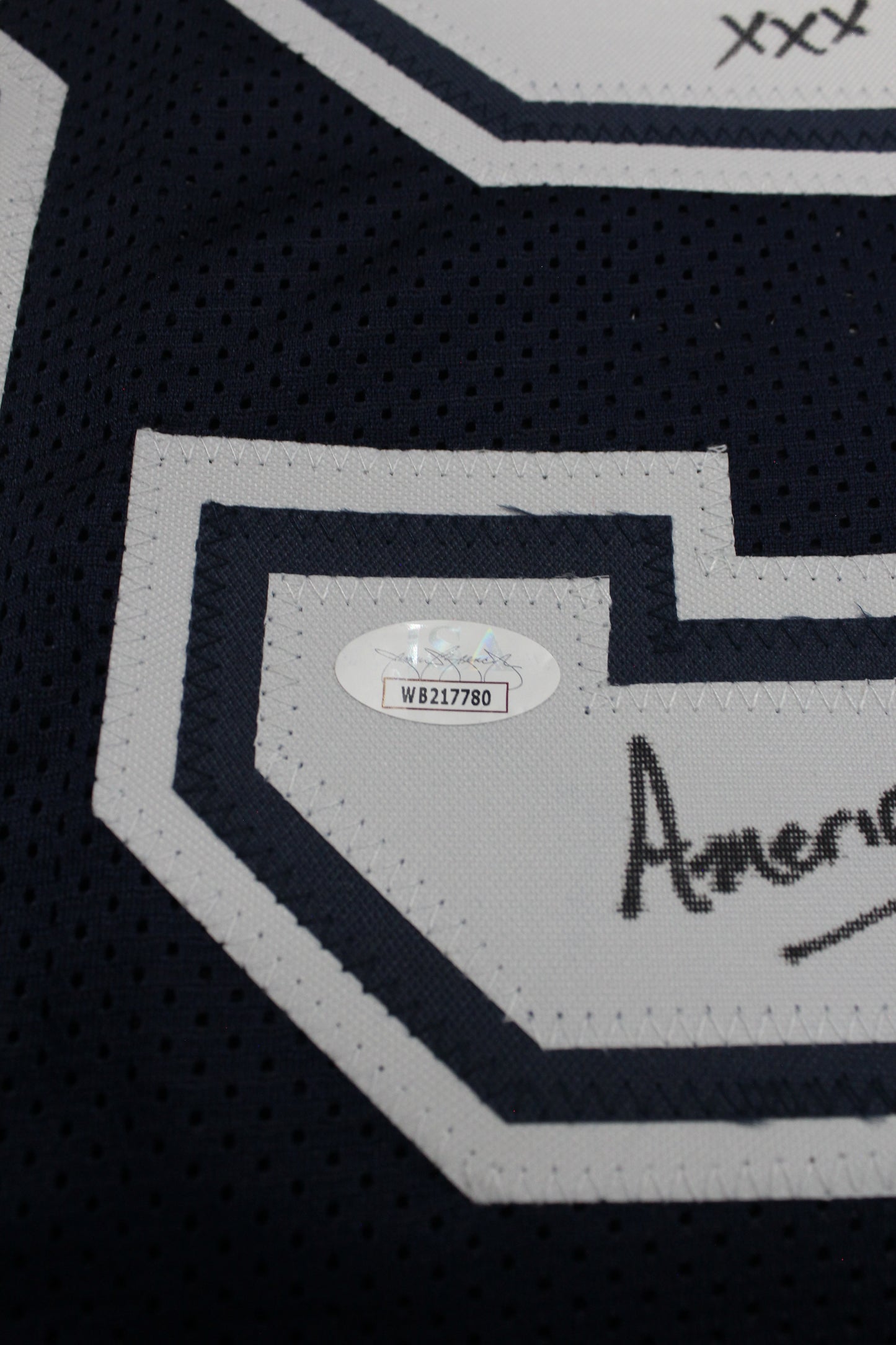 KEVIN WILLIAMS DALLAS COWBOYS SIGNED Blue JERSEY Hurricanes w/INSCs M JSA