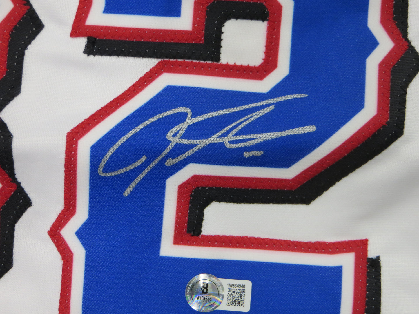 JOSH HAMILTON TEXAS RANGERS SIGNED WHITE JERSEY size 2XL BAS COA