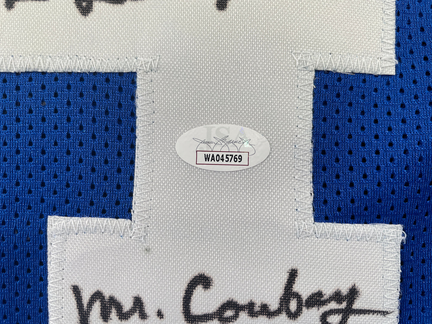 BOB LILLY DALLAS COWBOYS SIGNED Throwback JERSEY w/MrCowboy JSA COA