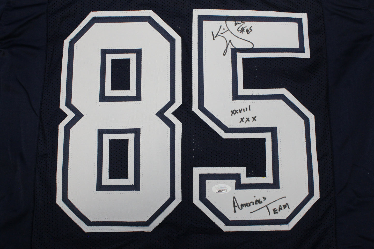 KEVIN WILLIAMS DALLAS COWBOYS SIGNED Blue JERSEY Hurricanes w/INSCs M JSA