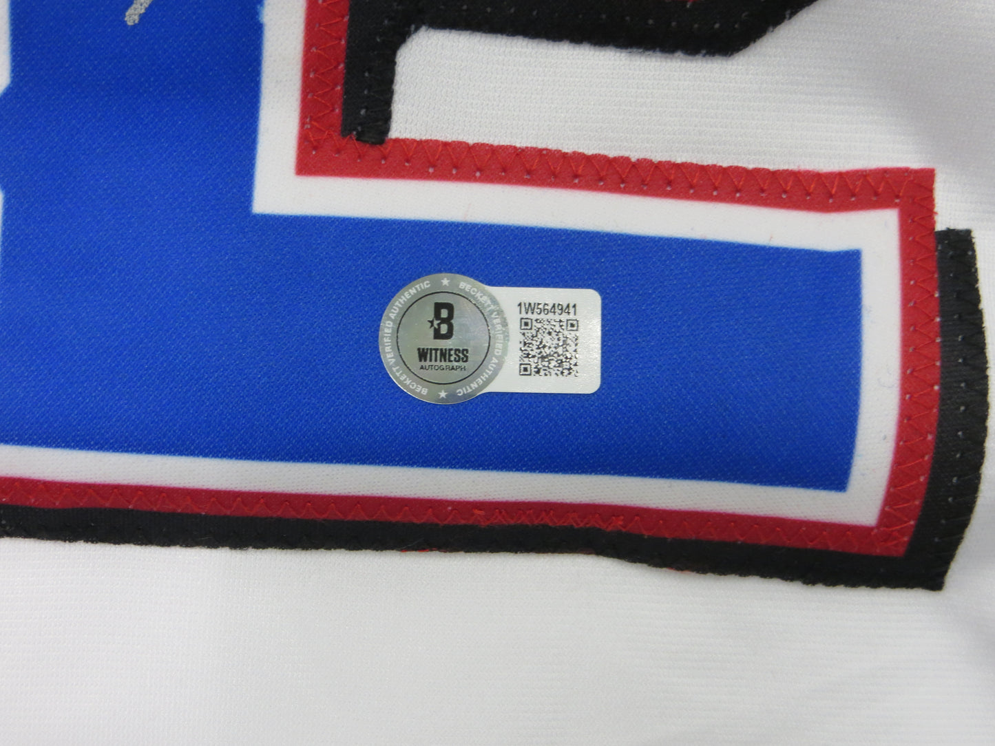 JOSH HAMILTON TEXAS RANGERS SIGNED WHITE JERSEY size 2XL BAS COA