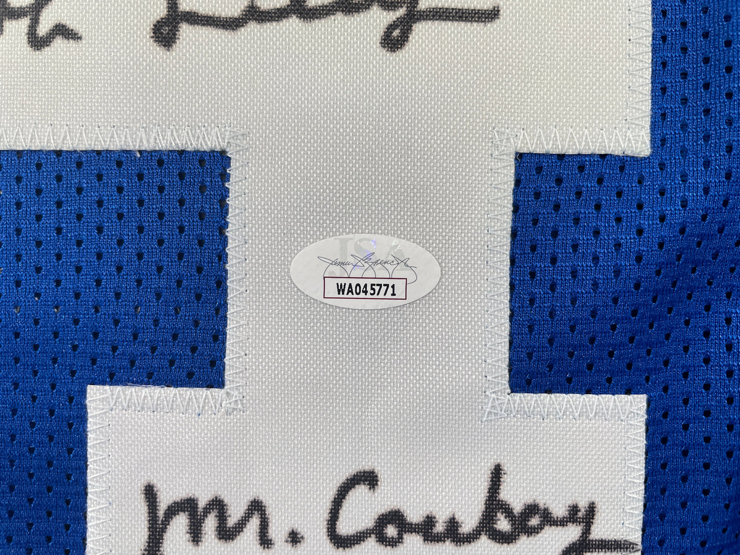 BOB LILLY DALLAS COWBOYS SIGNED Throwback JERSEY w/MrCowboy JSA COA