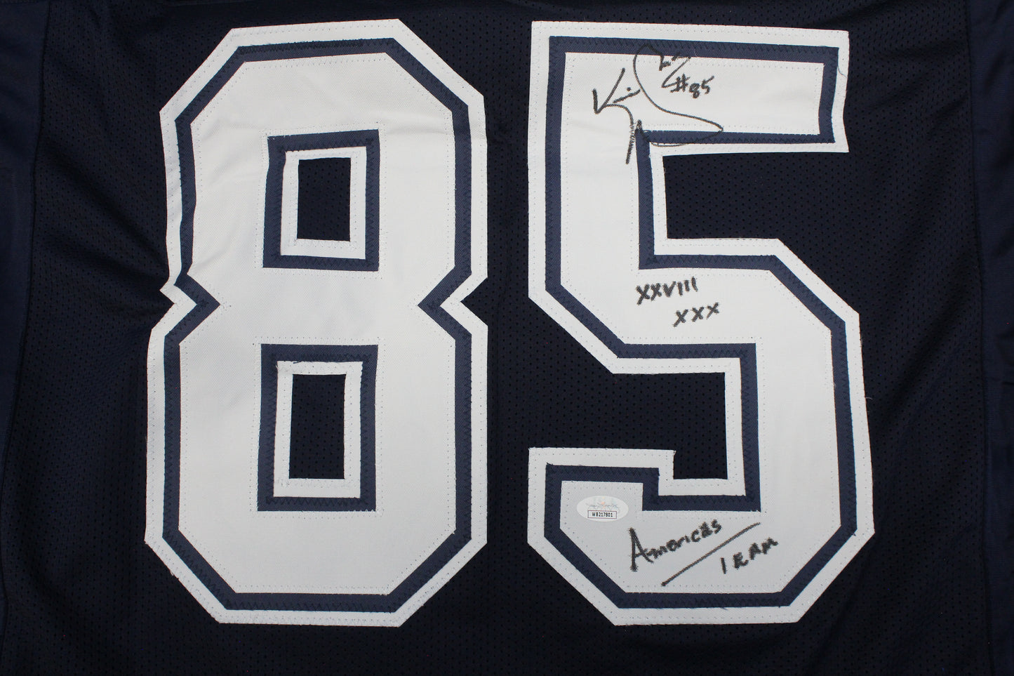 KEVIN WILLIAMS DALLAS COWBOYS SIGNED Blue JERSEY Hurricanes w/INSCs 3XL JSA