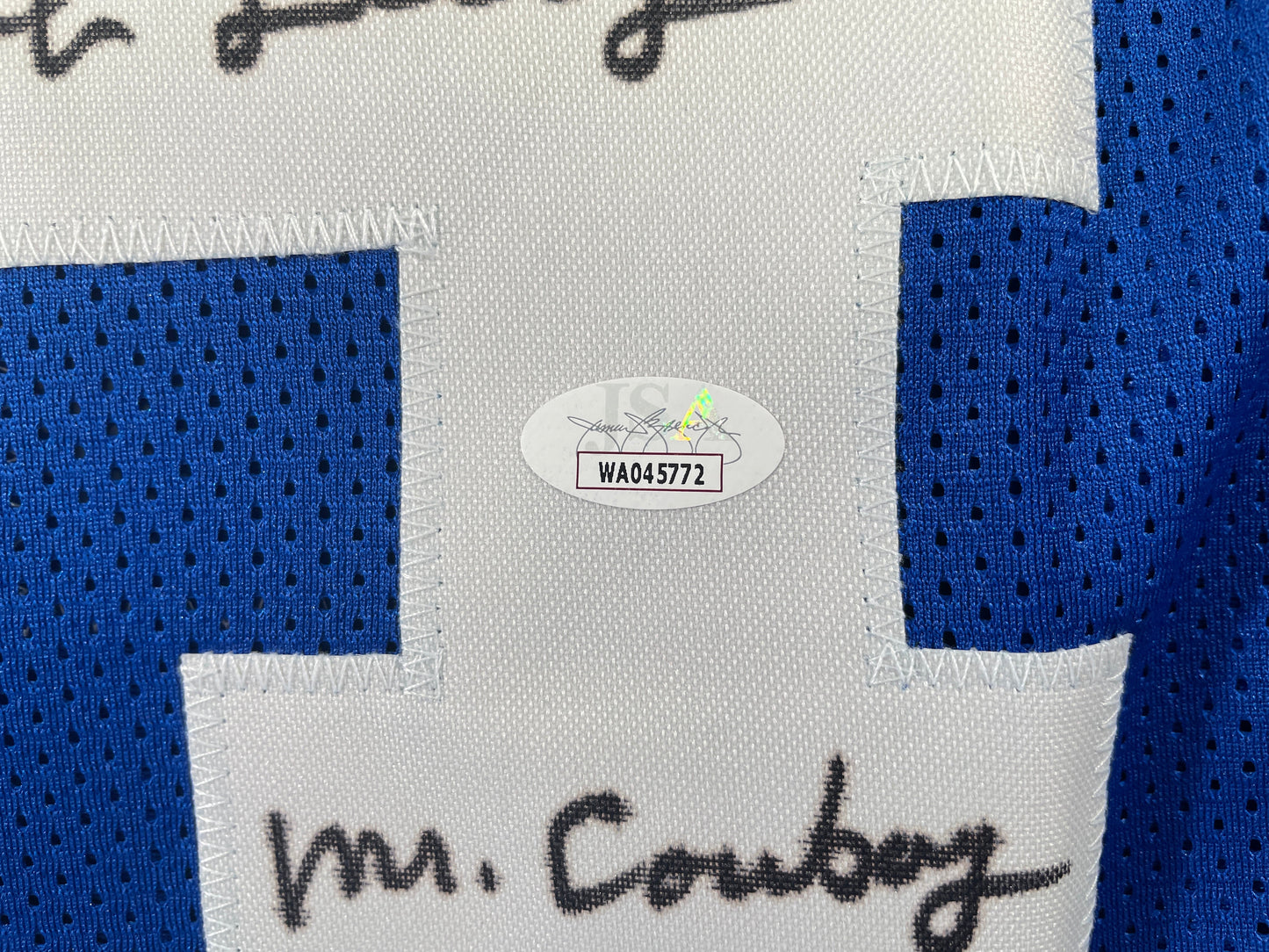 BOB LILLY DALLAS COWBOYS SIGNED Throwback JERSEY w/MrCowboy JSA COA