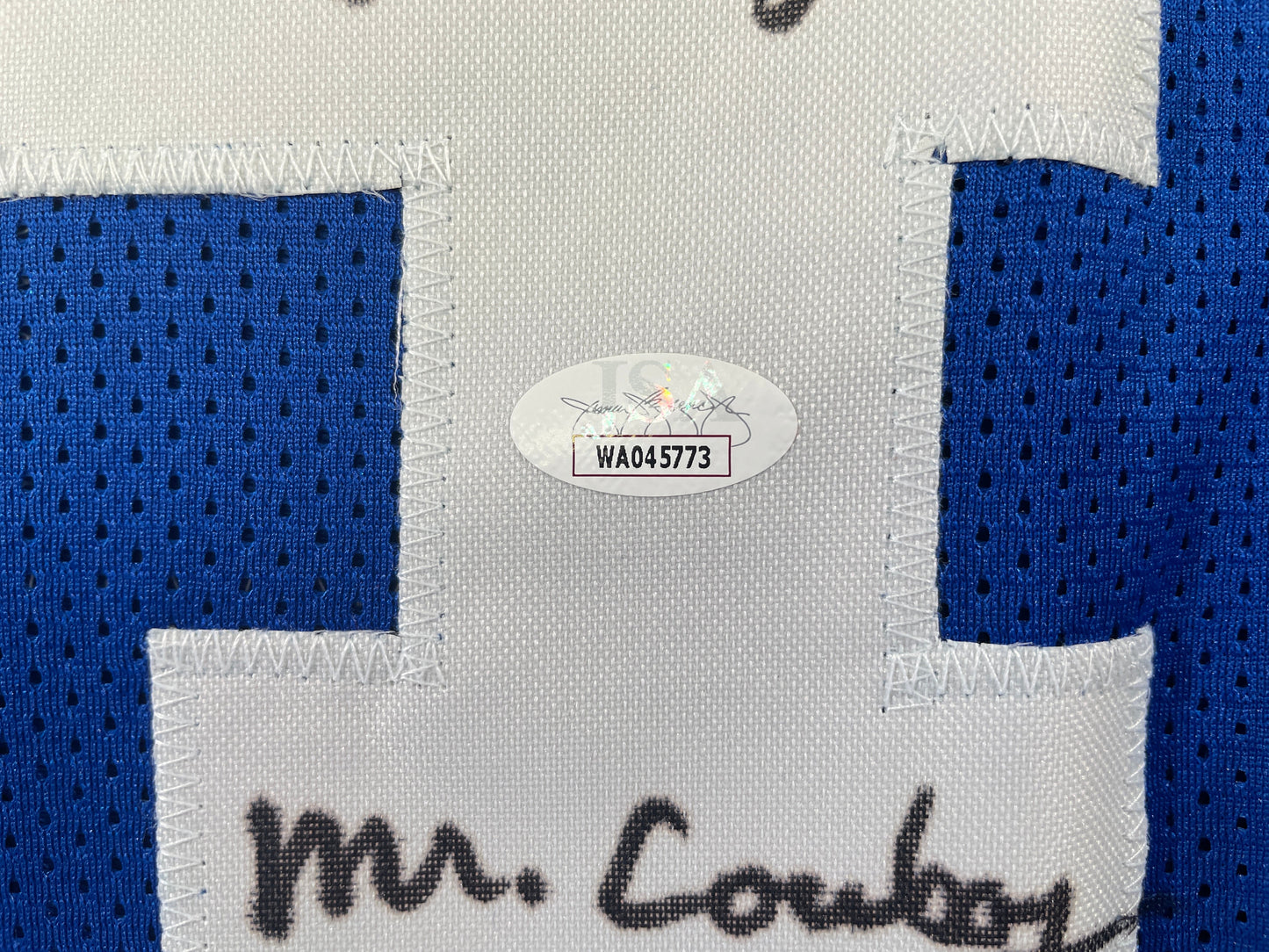 BOB LILLY DALLAS COWBOYS SIGNED Throwback JERSEY w/MrCowboy JSA COA