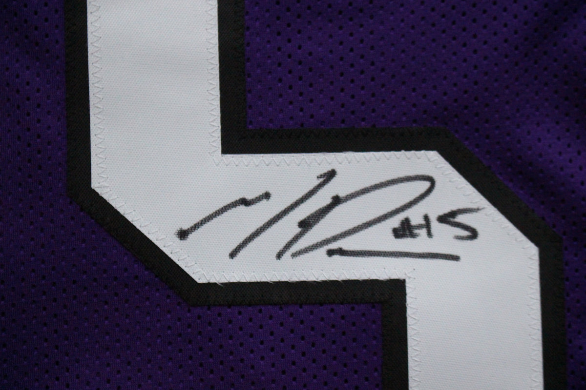 MAX DUGGAN TCU HORNED FROGS SIGNED Purple JERSEY BAS
