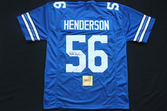 THOMAS HOLLYWOOD HENDERSON DALLAS COWBOYS SIGNED Throwback JERSEY BAS