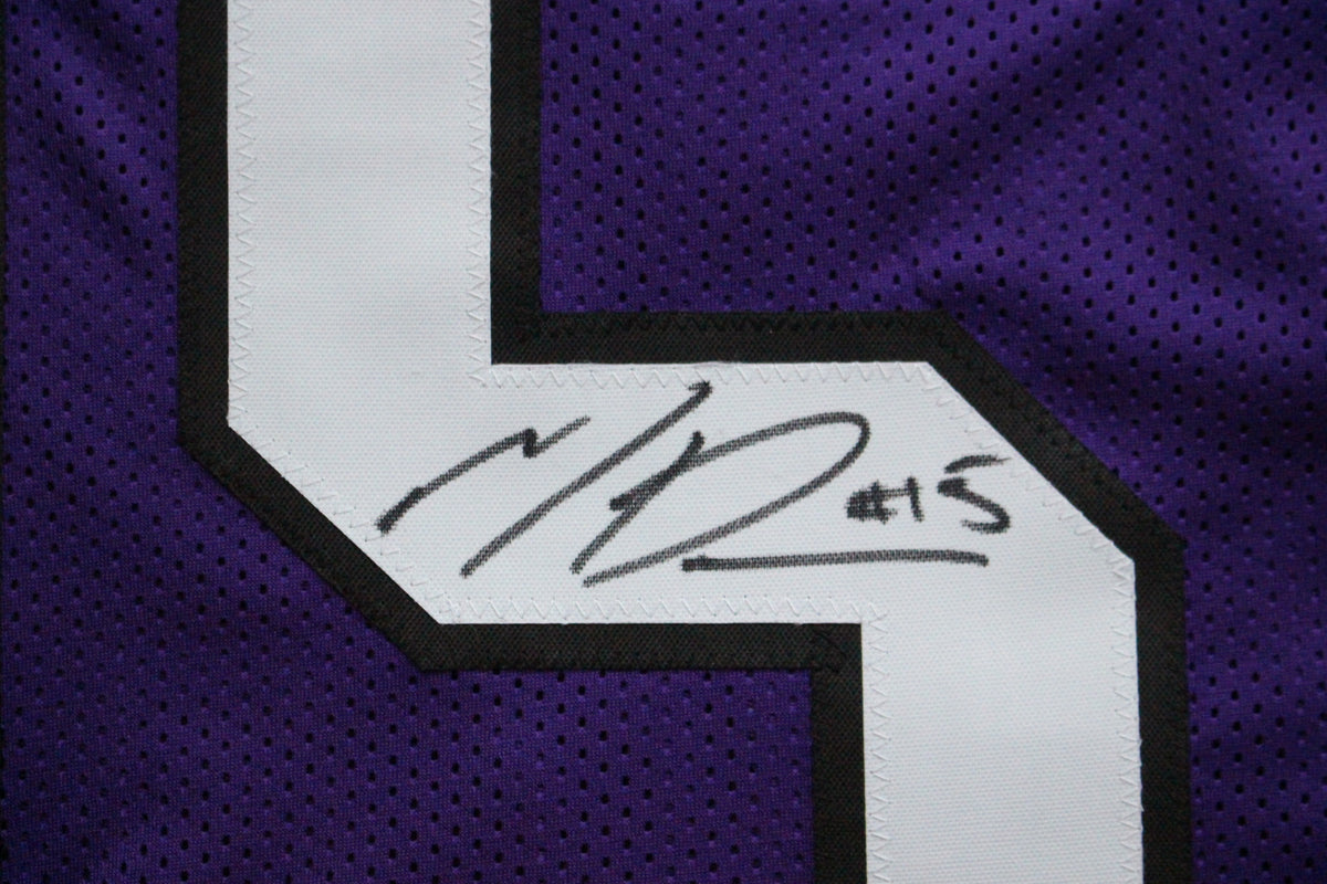 MAX DUGGAN TCU HORNED FROGS SIGNED Purple JERSEY BAS