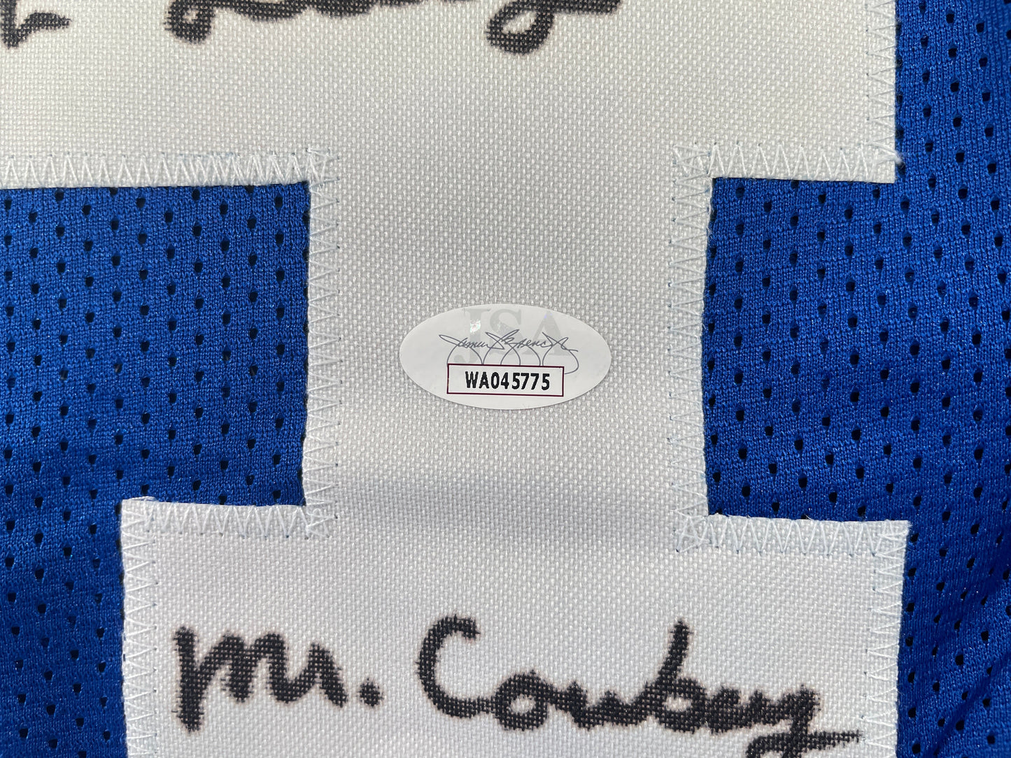 BOB LILLY DALLAS COWBOYS SIGNED Throwback JERSEY w/MrCowboy JSA COA