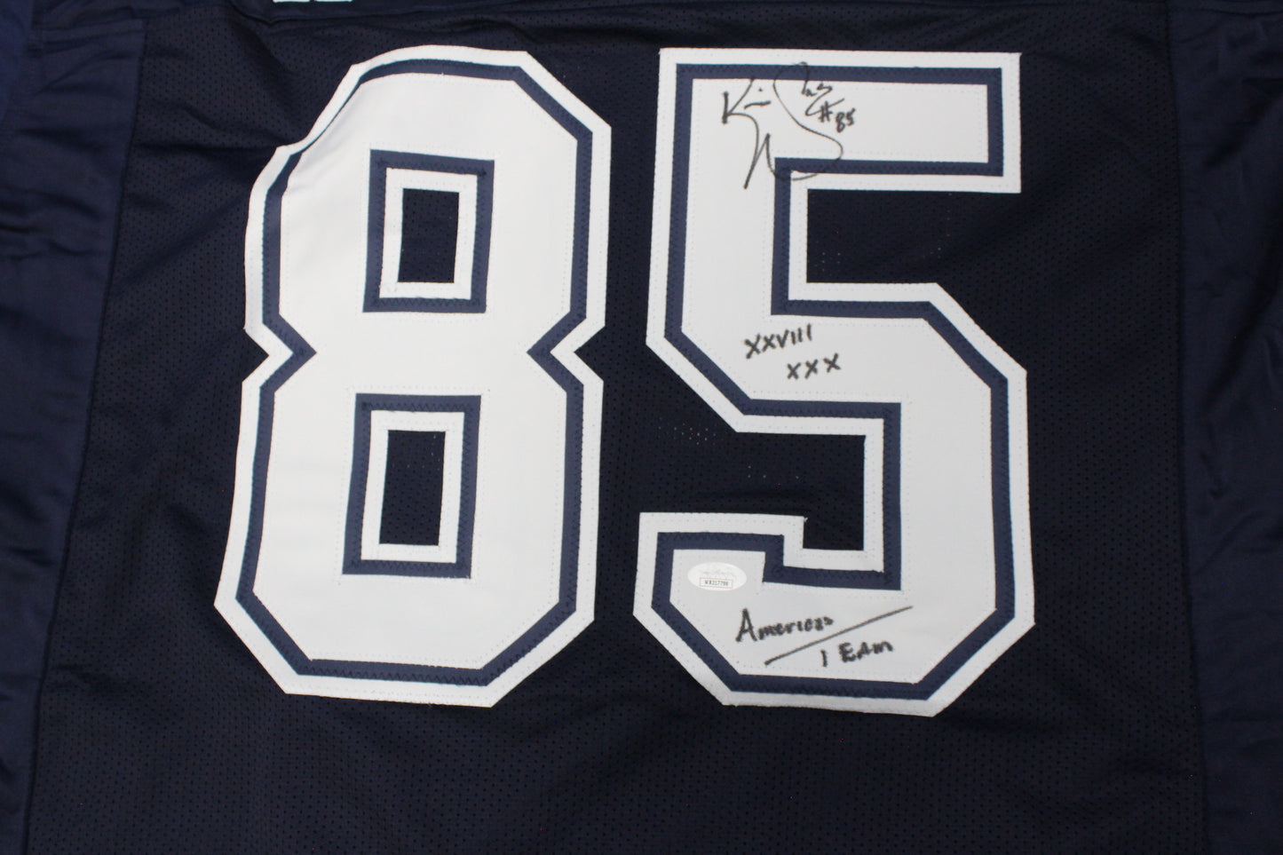 KEVIN WILLIAMS DALLAS COWBOYS SIGNED Blue JERSEY Hurricanes w/INSCs 3XL JSA