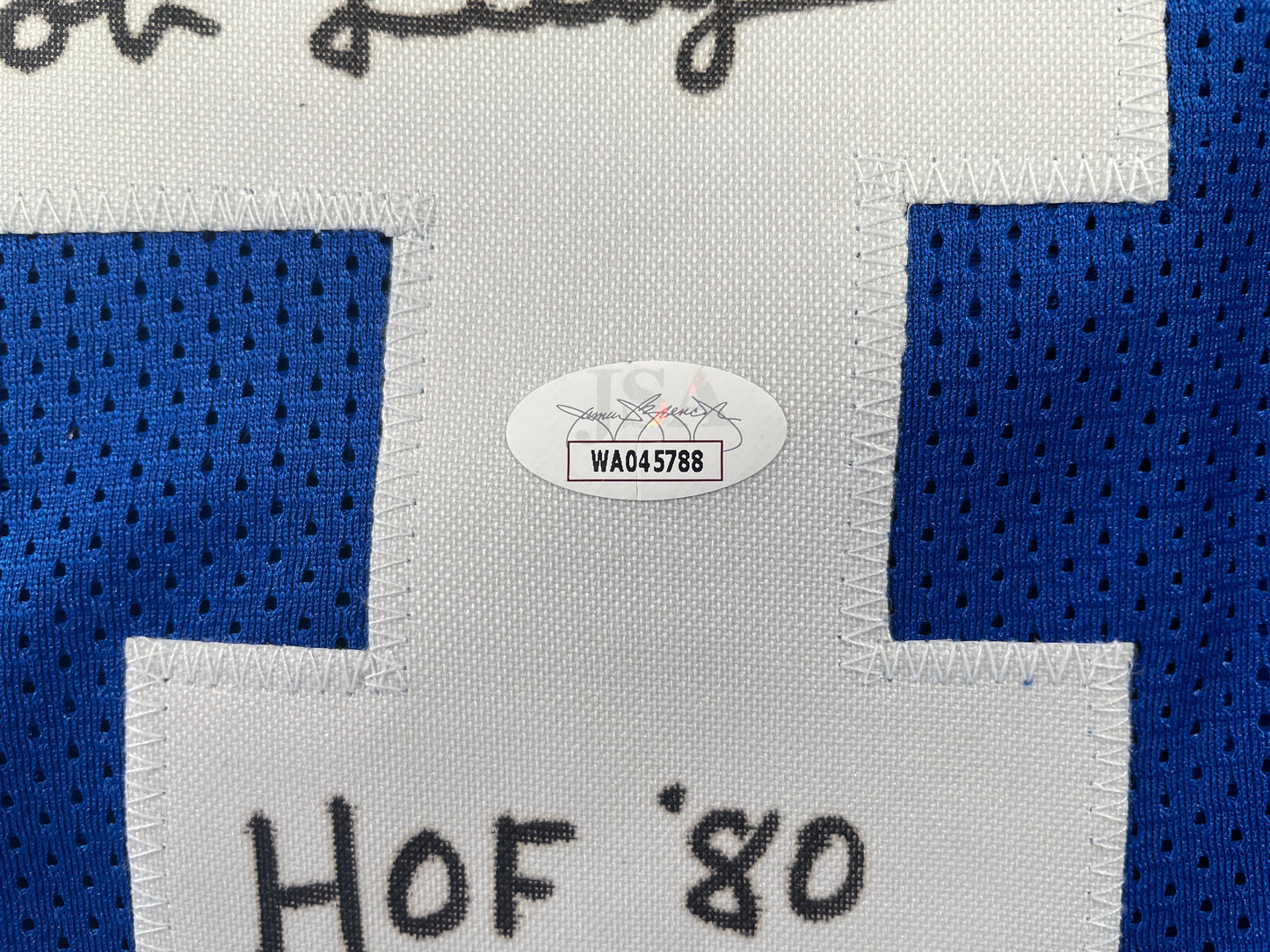 BOB LILLY DALLAS COWBOYS SIGNED TB JERSEY w/HOF80 JSA COA