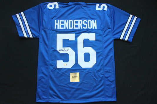 THOMAS HOLLYWOOD HENDERSON DALLAS COWBOYS SIGNED Throwback JERSEY BAS