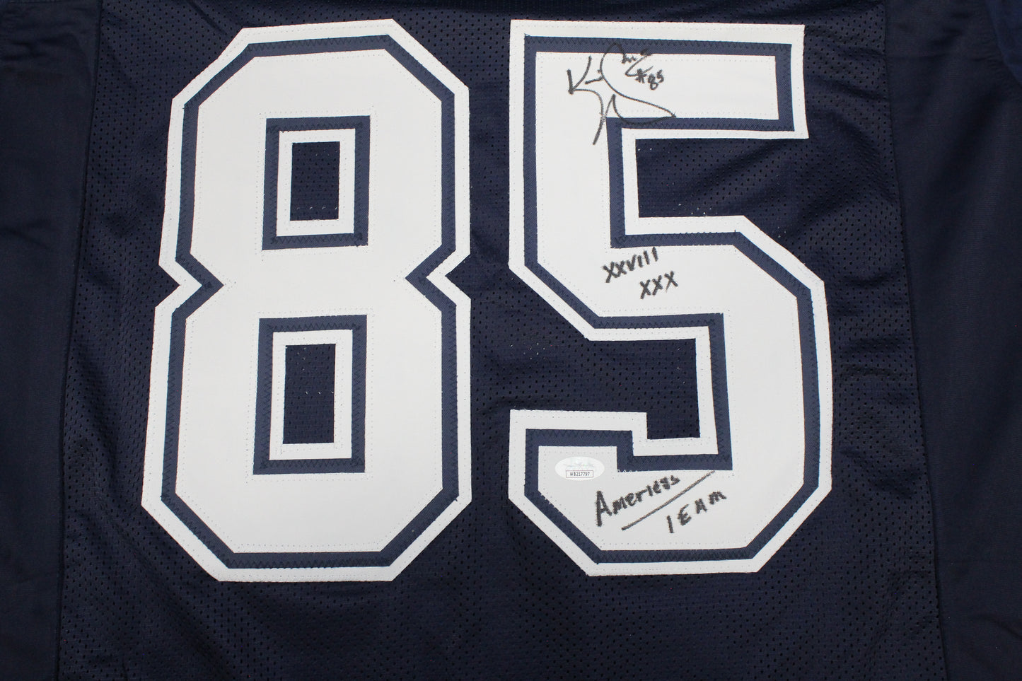 KEVIN WILLIAMS DALLAS COWBOYS SIGNED Blue JERSEY Hurricanes w/INSCs 2XL JSA