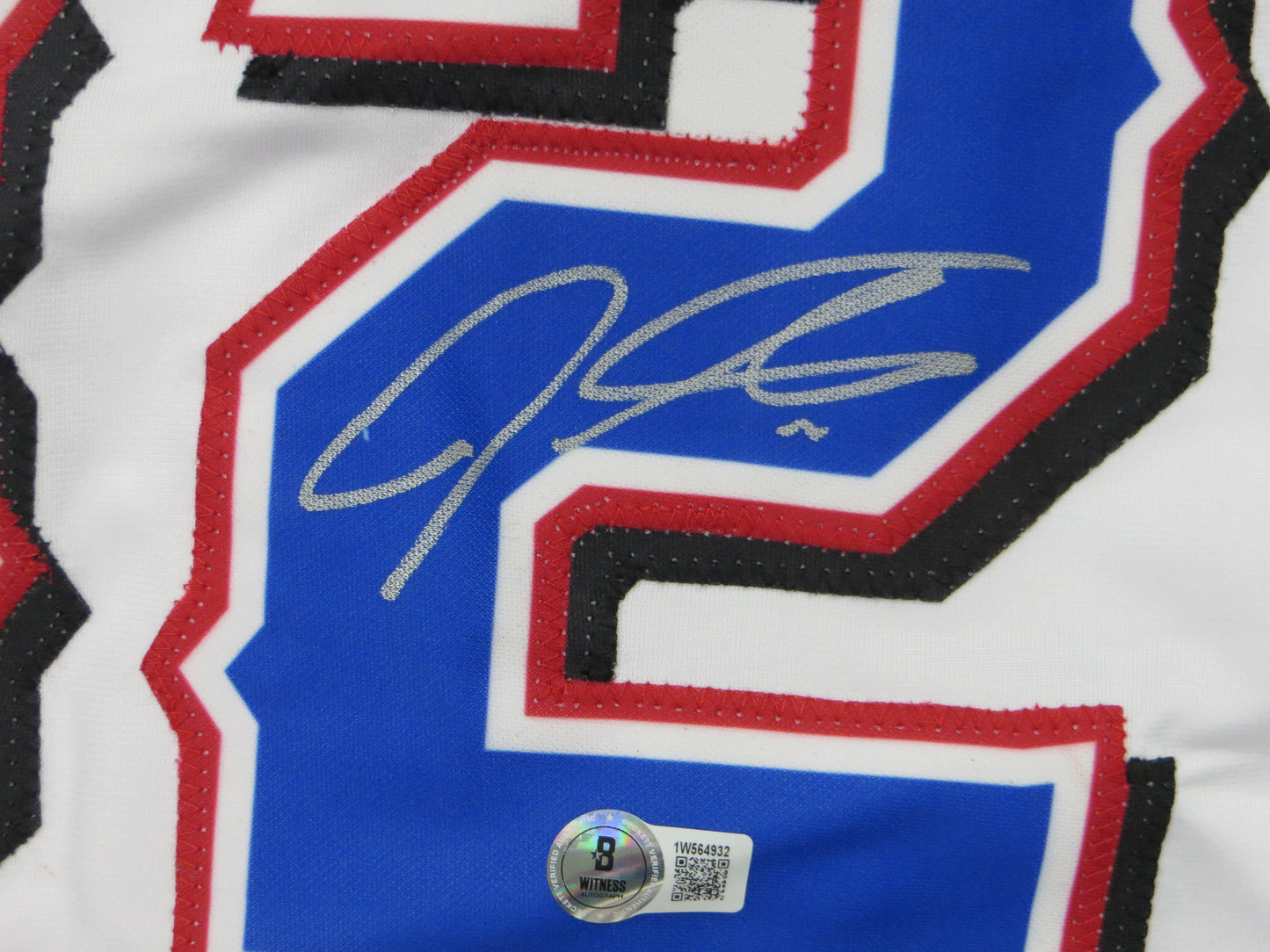 JOSH HAMILTON TEXAS RANGERS SIGNED WHITE JERSEY size 3XL BAS COA