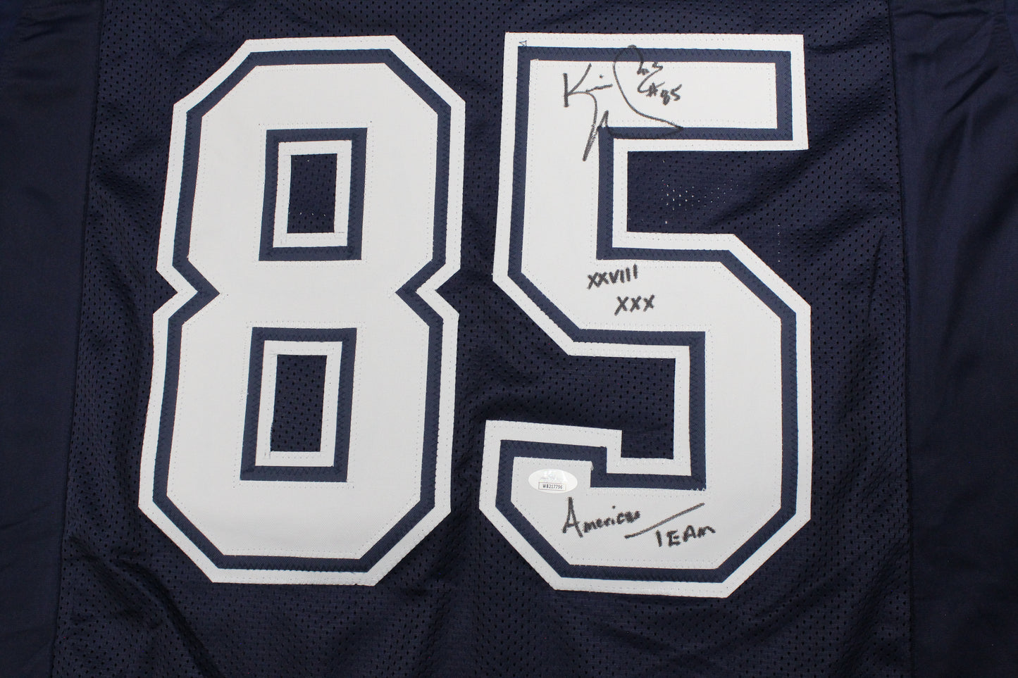 KEVIN WILLIAMS DALLAS COWBOYS SIGNED Blue JERSEY Hurricanes w/INSCs 2XL JSA