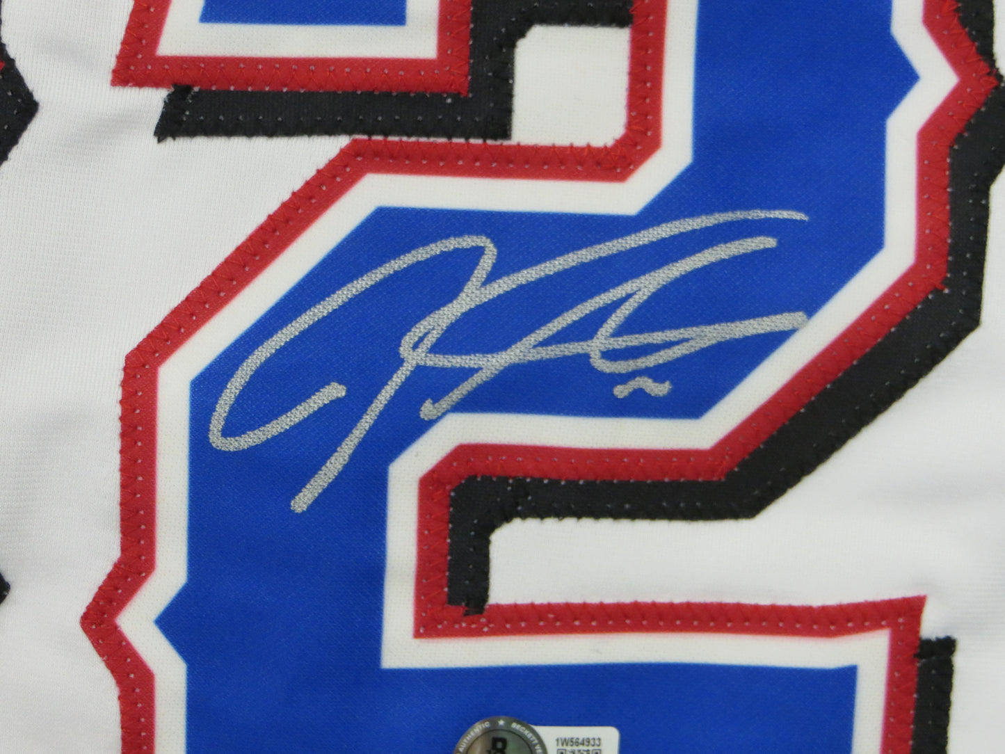 JOSH HAMILTON TEXAS RANGERS SIGNED WHITE JERSEY size 3XL BAS COA