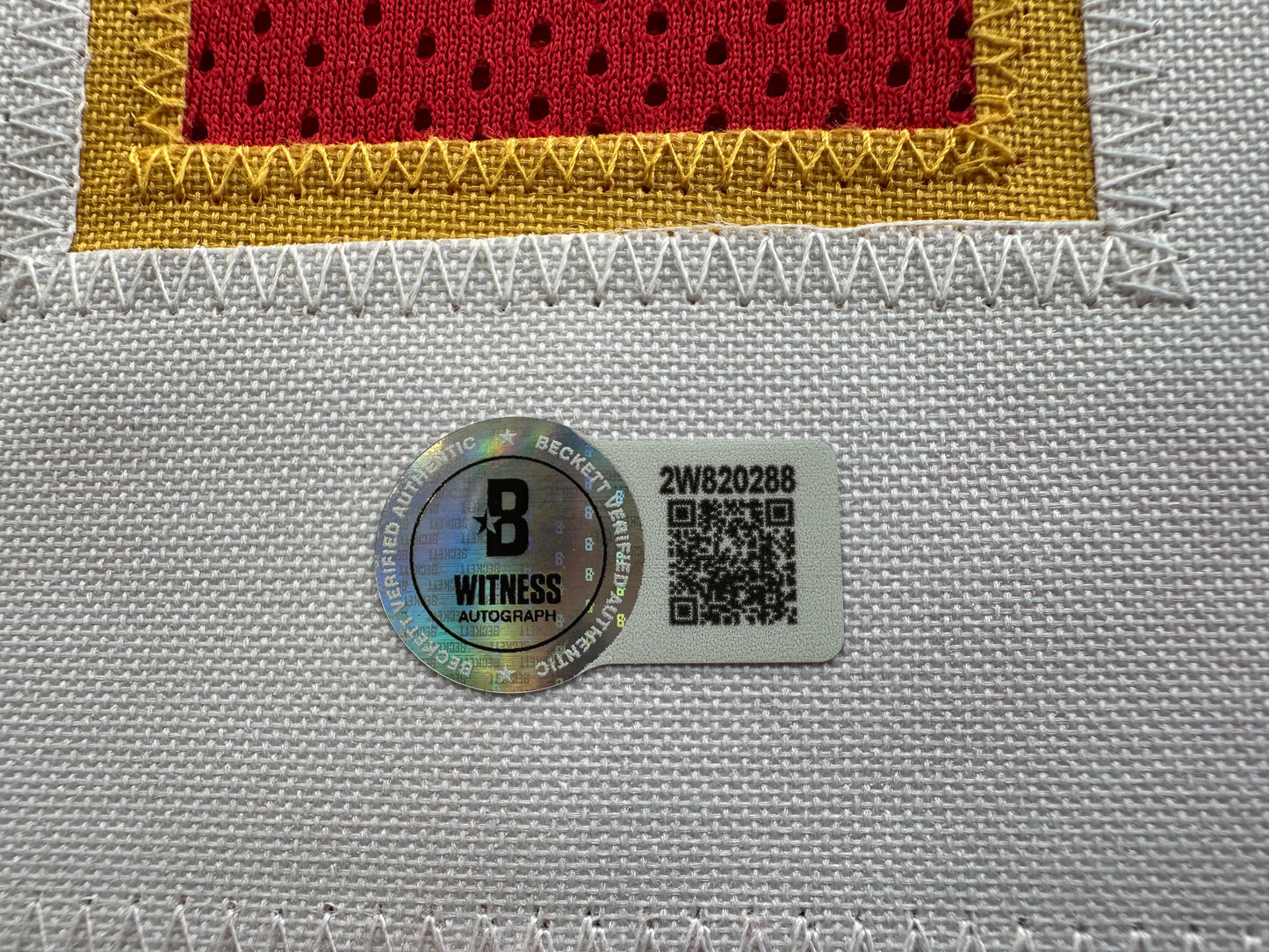 PAT PATRICK MAHOMES SR SIGNED JERSEY KC CHIEFS w/ Who'sYourDaddy BAS