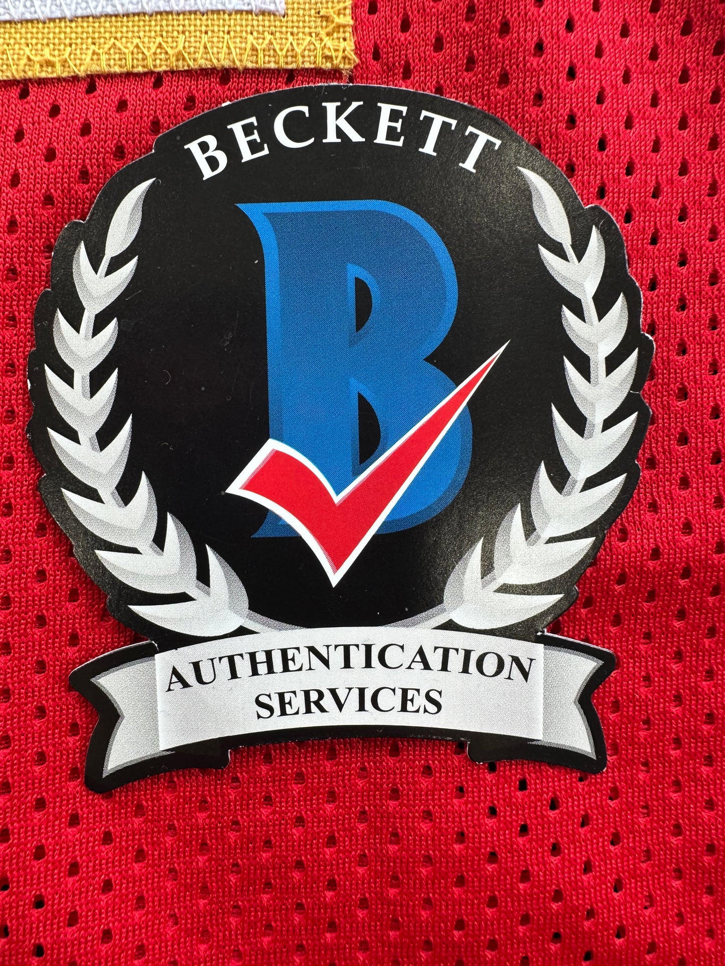 PAT PATRICK MAHOMES SR SIGNED JERSEY KC CHIEFS w/ Who'sYourDaddy BAS