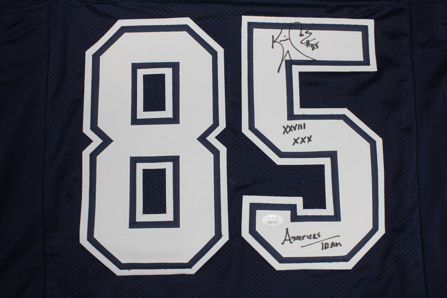 KEVIN WILLIAMS DALLAS COWBOYS SIGNED Blue JERSEY Hurricanes w/INSCs 2XL JSA