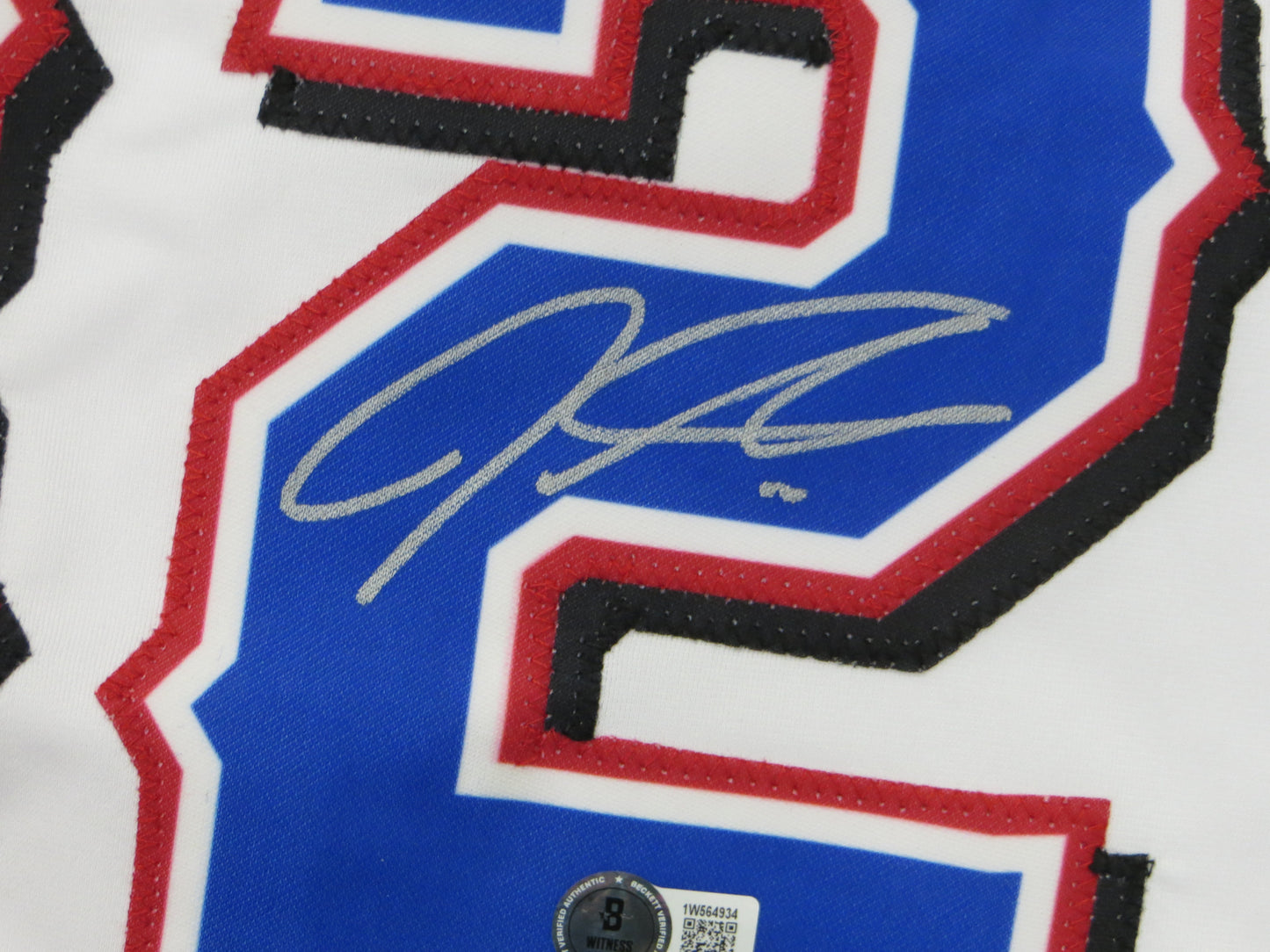 JOSH HAMILTON TEXAS RANGERS SIGNED WHITE JERSEY size 3XL BAS COA