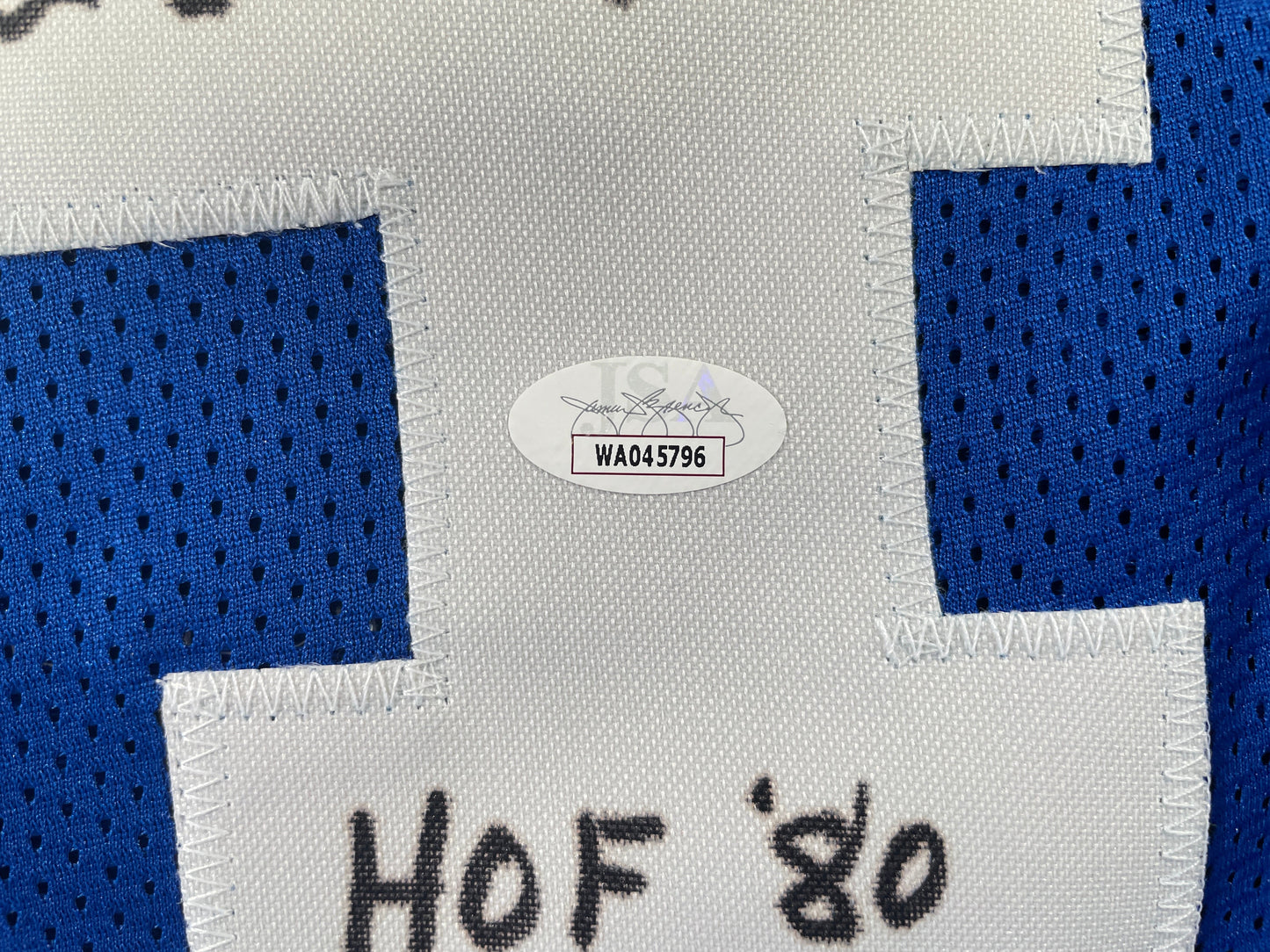 BOB LILLY DALLAS COWBOYS SIGNED TB JERSEY w/HOF80 JSA COA