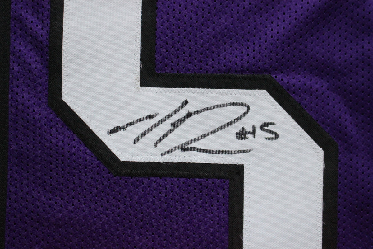 MAX DUGGAN TCU HORNED FROGS SIGNED Purple JERSEY BAS