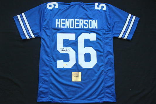 THOMAS HOLLYWOOD HENDERSON DALLAS COWBOYS SIGNED Throwback JERSEY BAS