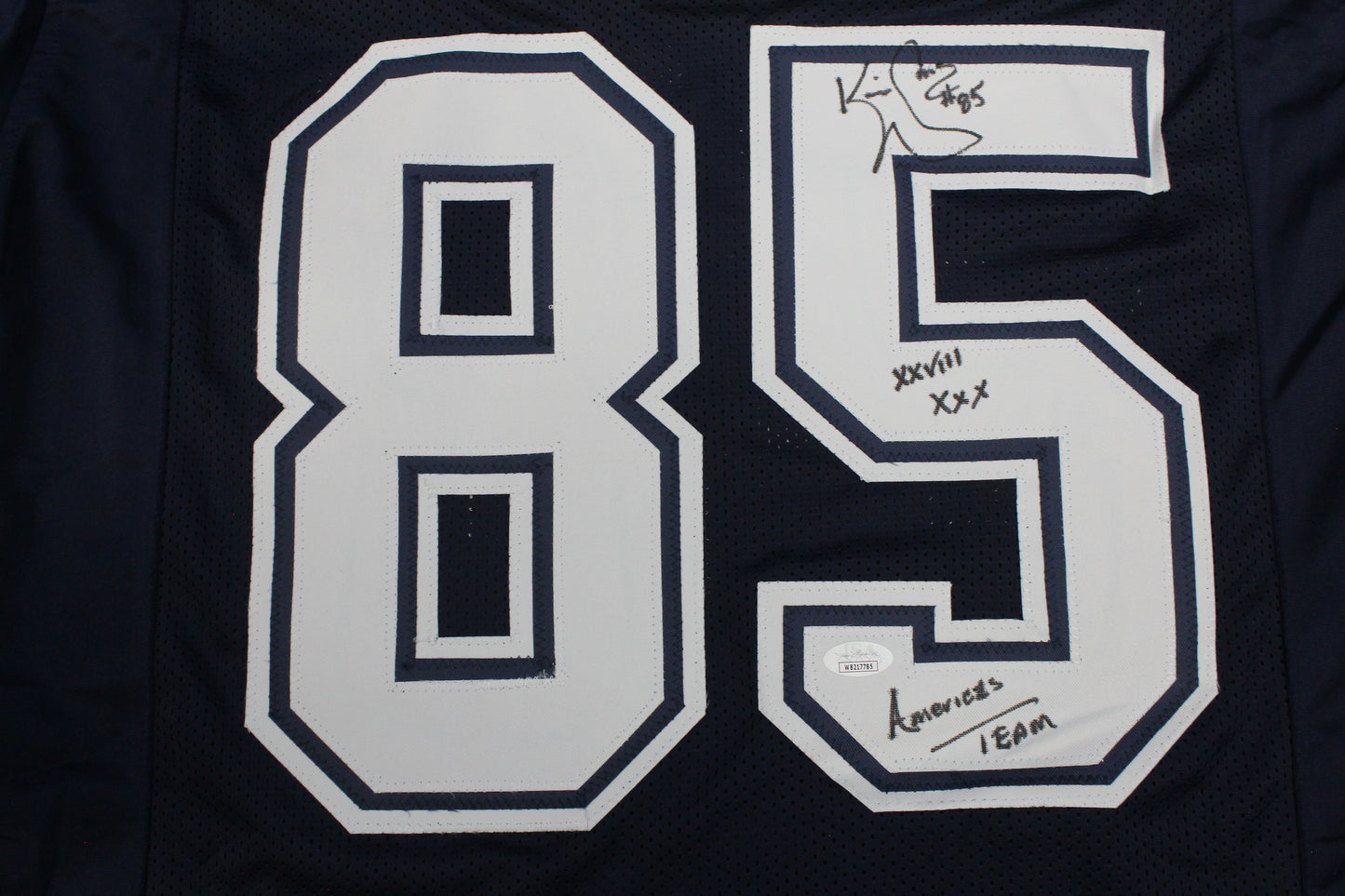 KEVIN WILLIAMS DALLAS COWBOYS SIGNED Blue JERSEY Hurricanes w/INSCs L JSA