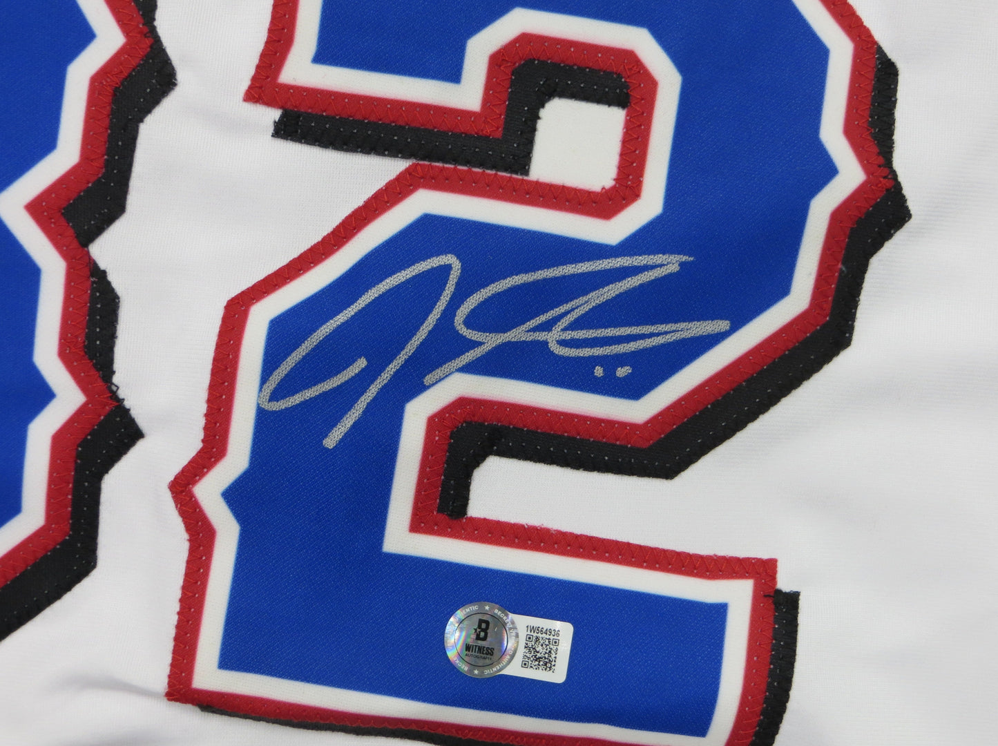 JOSH HAMILTON TEXAS RANGERS SIGNED WHITE JERSEY size 3XL BAS COA