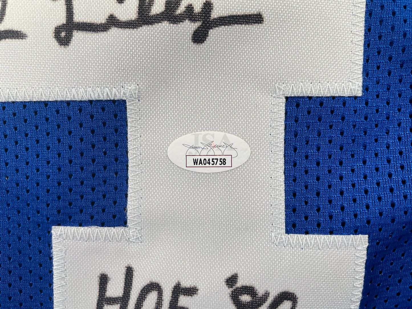 BOB LILLY DALLAS COWBOYS SIGNED TB JERSEY w/HOF80 JSA COA