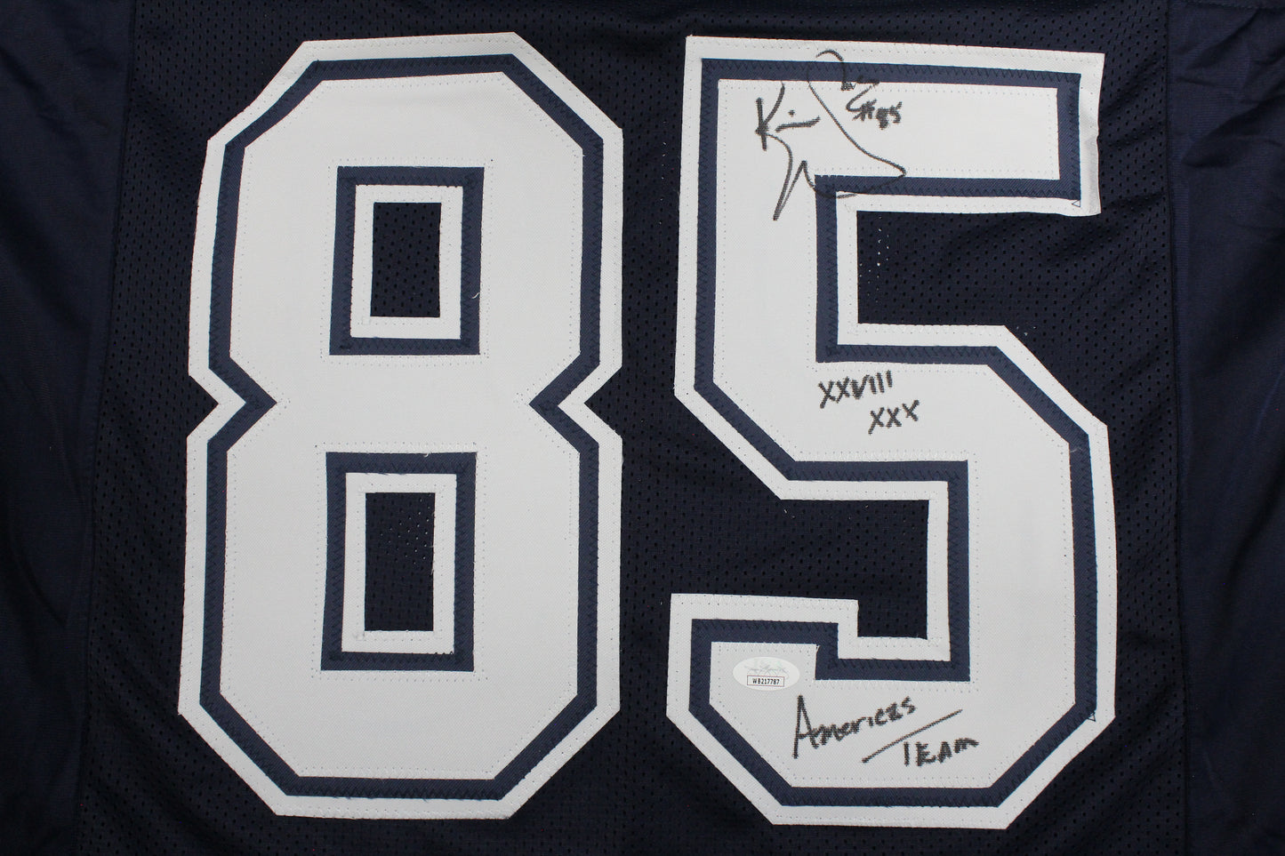 KEVIN WILLIAMS DALLAS COWBOYS SIGNED Blue JERSEY Hurricanes w/INSCs L JSA