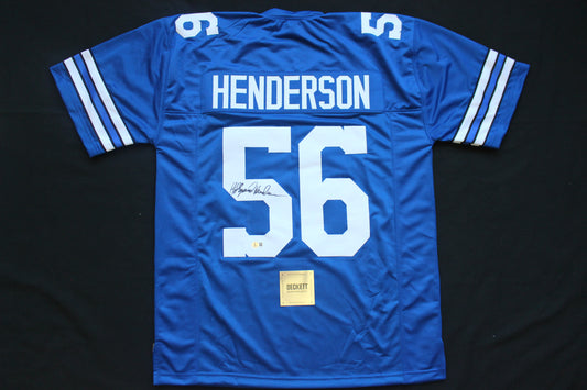 THOMAS HOLLYWOOD HENDERSON DALLAS COWBOYS SIGNED Throwback JERSEY BAS