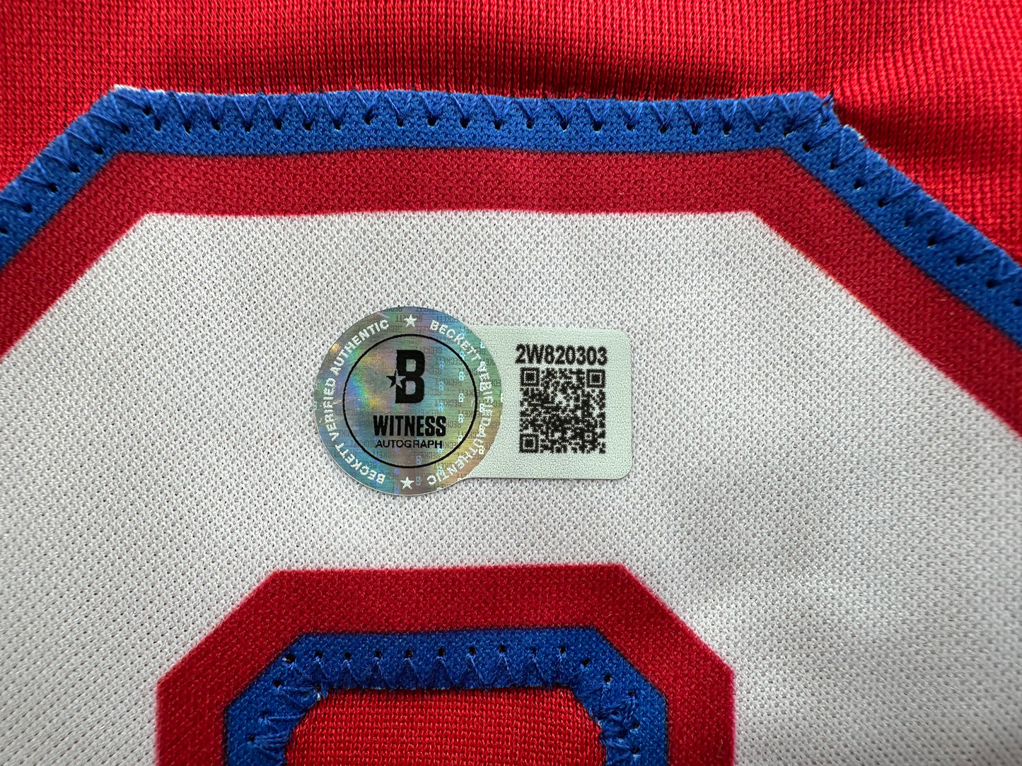 ADRIAN BELTRE SIGNED RED BASEBALL JERSEY Texas Rangers w/ "HOF 2024" BAS COA