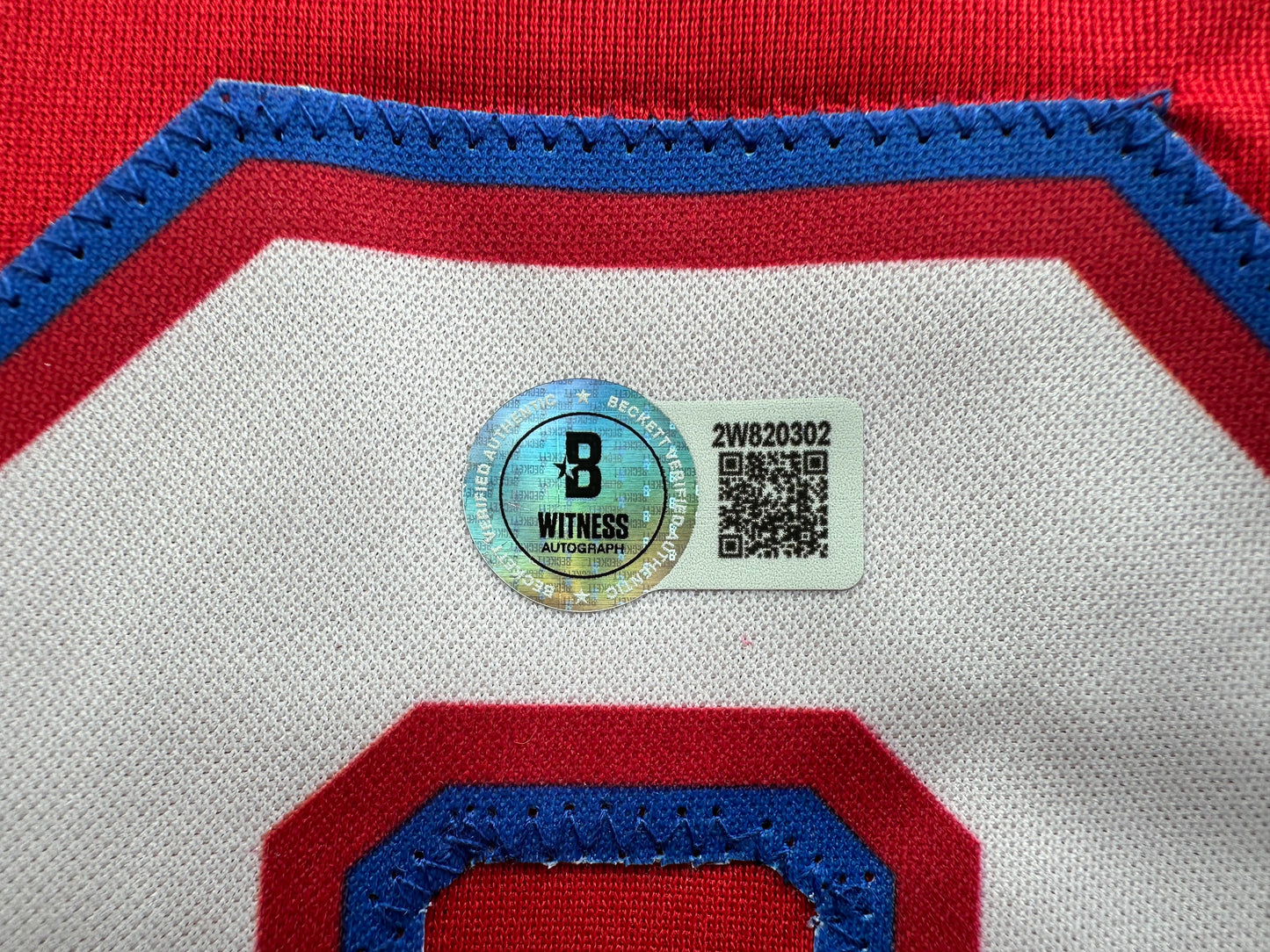 ADRIAN BELTRE SIGNED RED BASEBALL JERSEY Texas Rangers w/ "HOF 2024" BAS COA