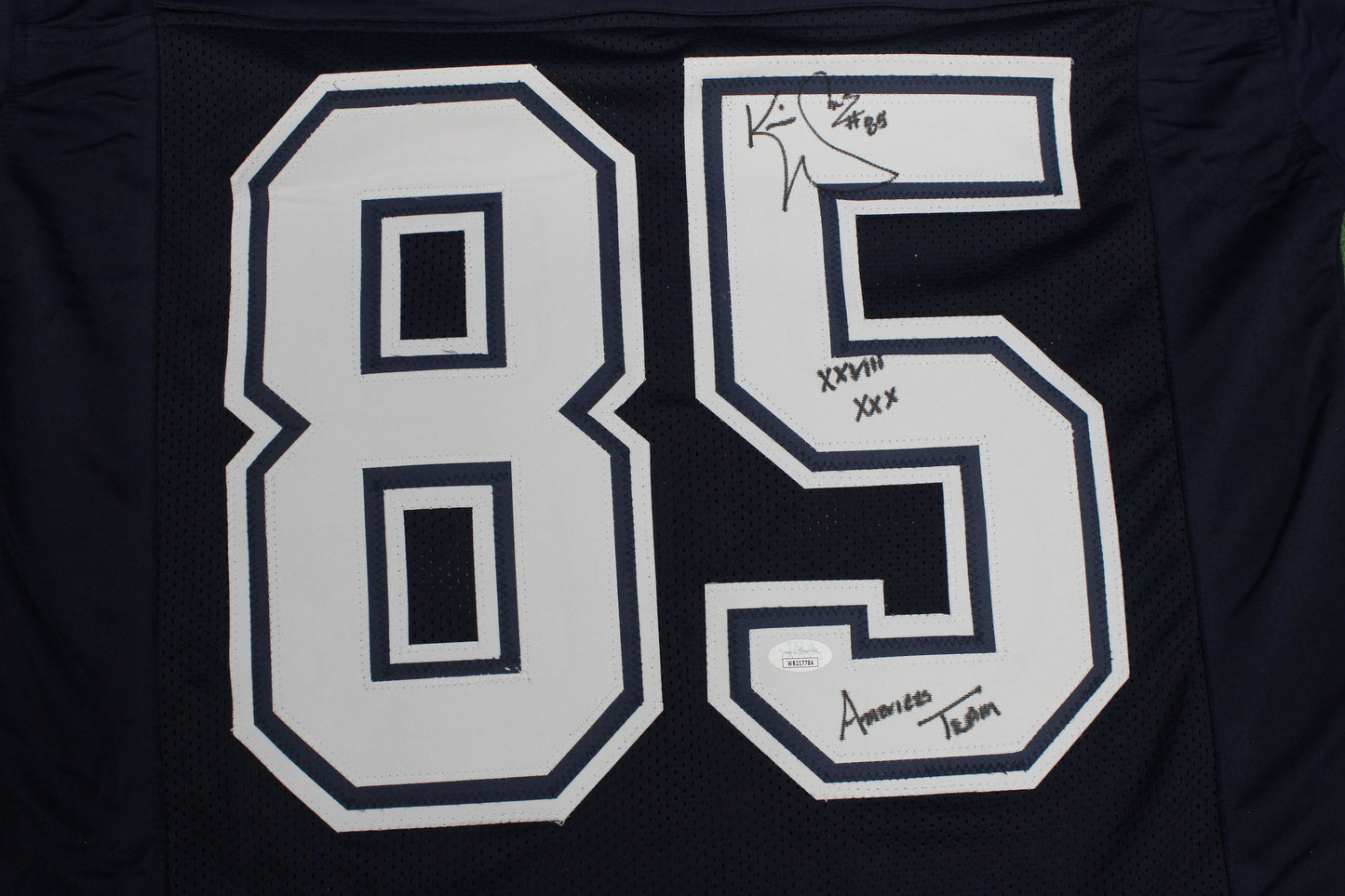 KEVIN WILLIAMS DALLAS COWBOYS SIGNED Blue JERSEY Hurricanes w/INSCs L JSA