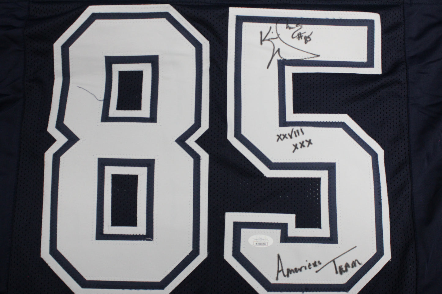 KEVIN WILLIAMS DALLAS COWBOYS SIGNED Blue JERSEY Hurricanes w/INSCs L JSA