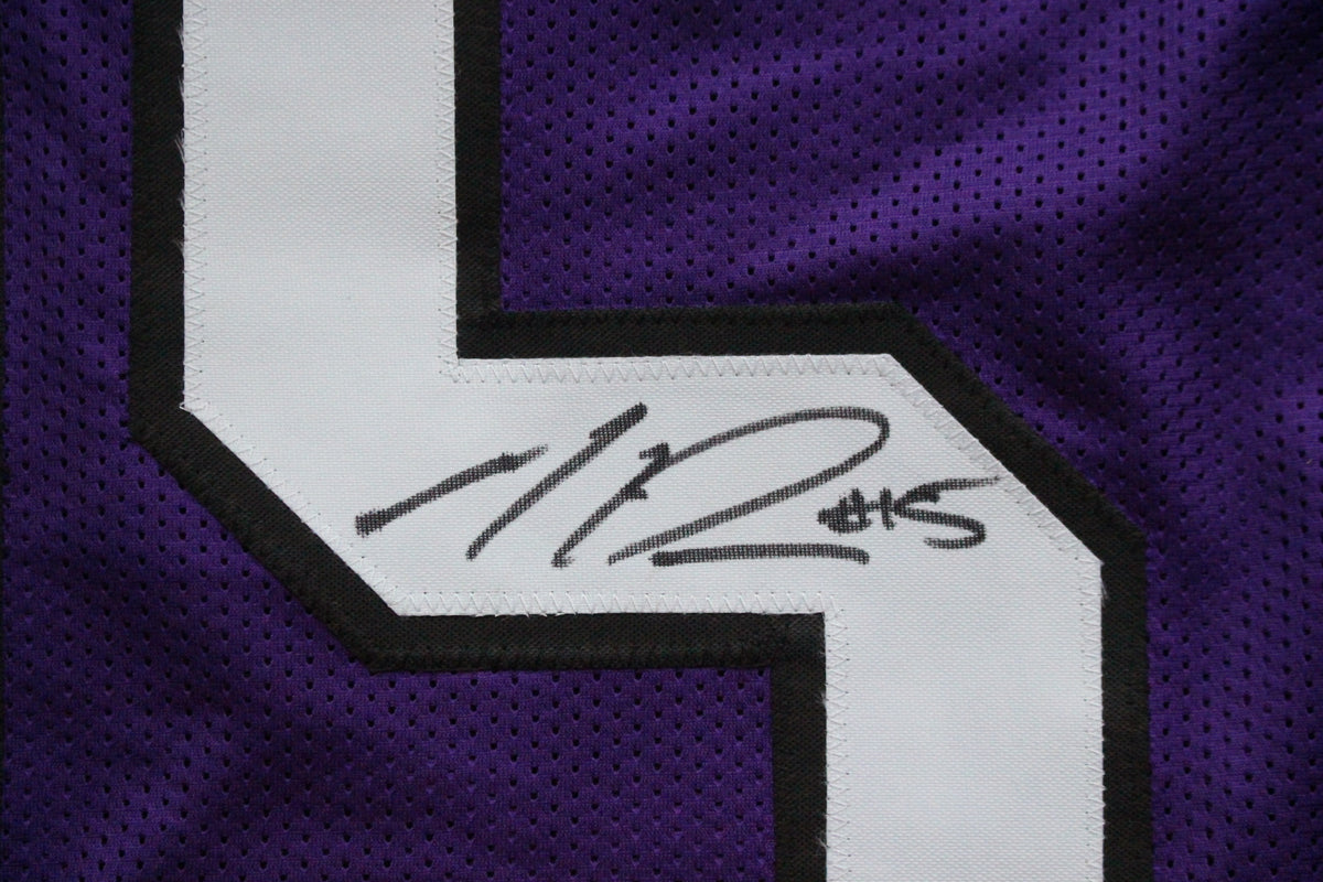 MAX DUGGAN TCU HORNED FROGS SIGNED Purple JERSEY BAS