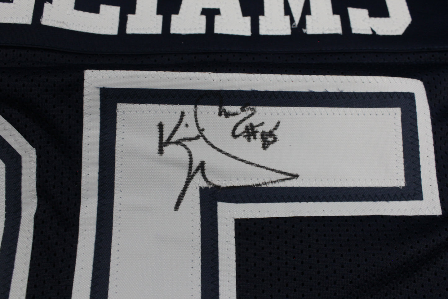 KEVIN WILLIAMS DALLAS COWBOYS SIGNED Blue JERSEY Hurricanes w/INSCs L JSA