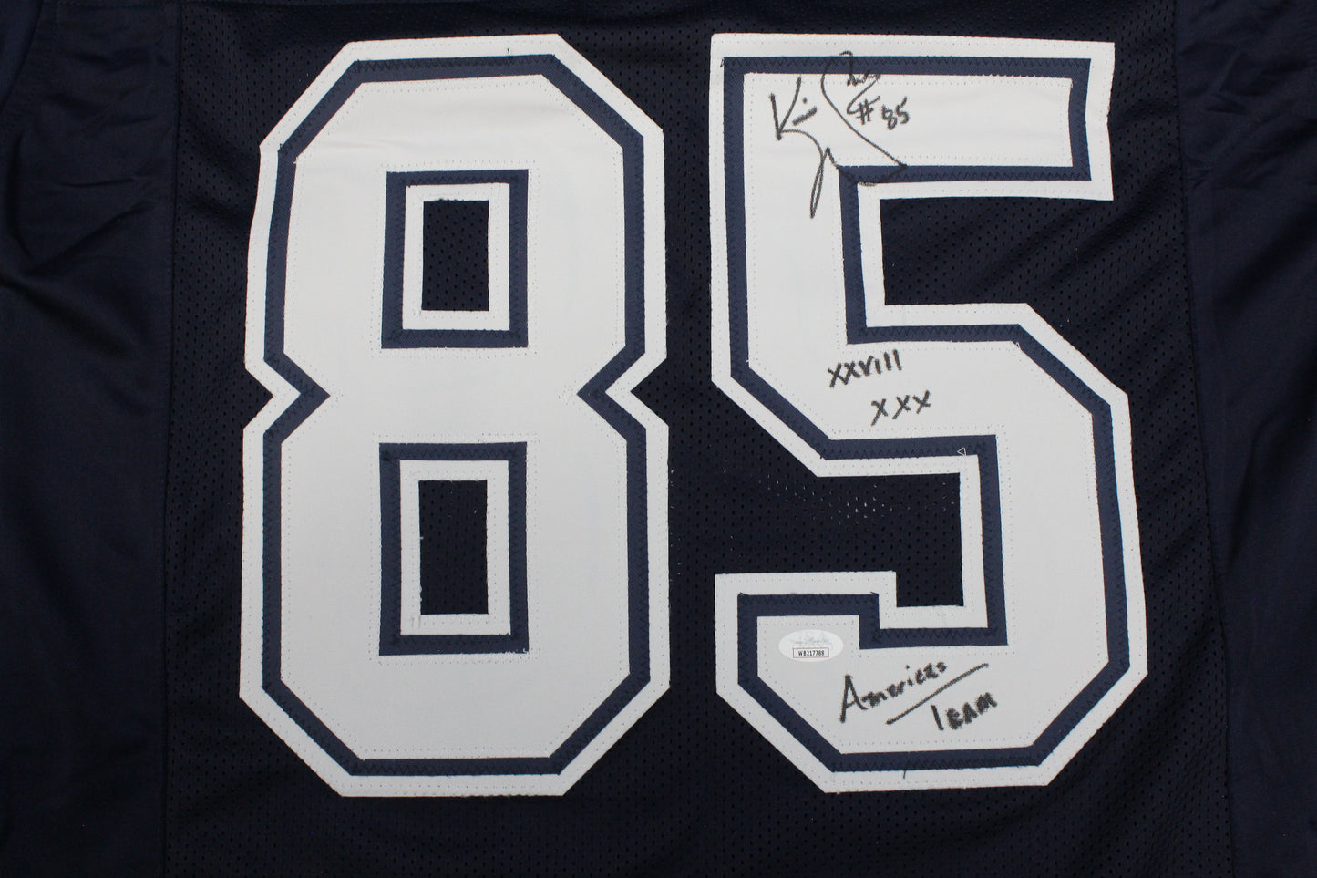 KEVIN WILLIAMS DALLAS COWBOYS SIGNED Blue JERSEY Hurricanes w/INSCs L JSA