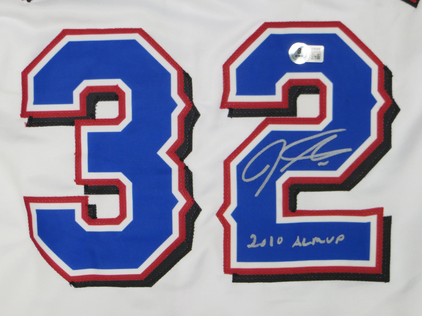 JOSH HAMILTON TEXAS RANGERS SIGNED WHITE JERSEY size XL w/ALMVP BAS COA