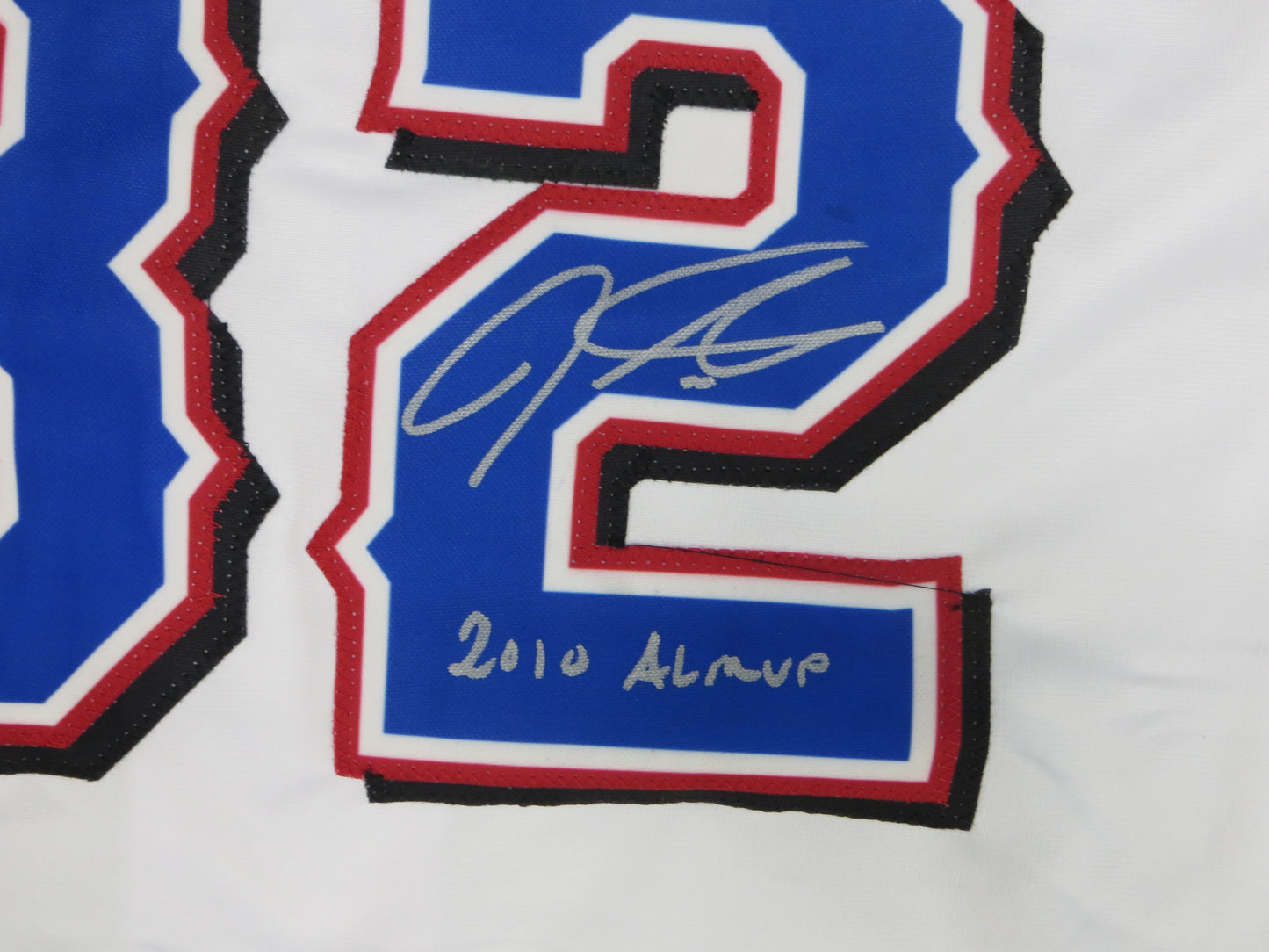 JOSH HAMILTON TEXAS RANGERS SIGNED WHITE JERSEY size XL w/ALMVP BAS COA