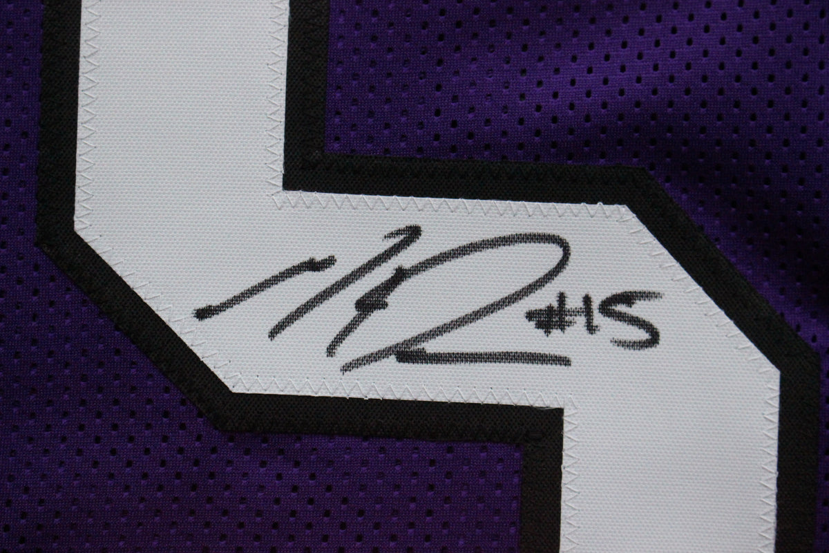 MAX DUGGAN TCU HORNED FROGS SIGNED Purple JERSEY BAS