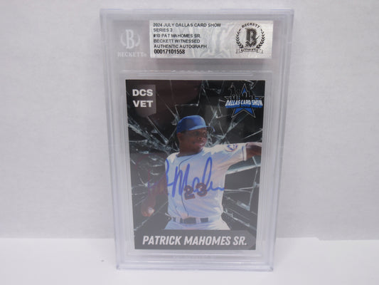 PAT MAHOMES SR SIGNED 2024 DCS Series 3 BGS BAS SLAB w/Who's Your Daddy AUTO 10