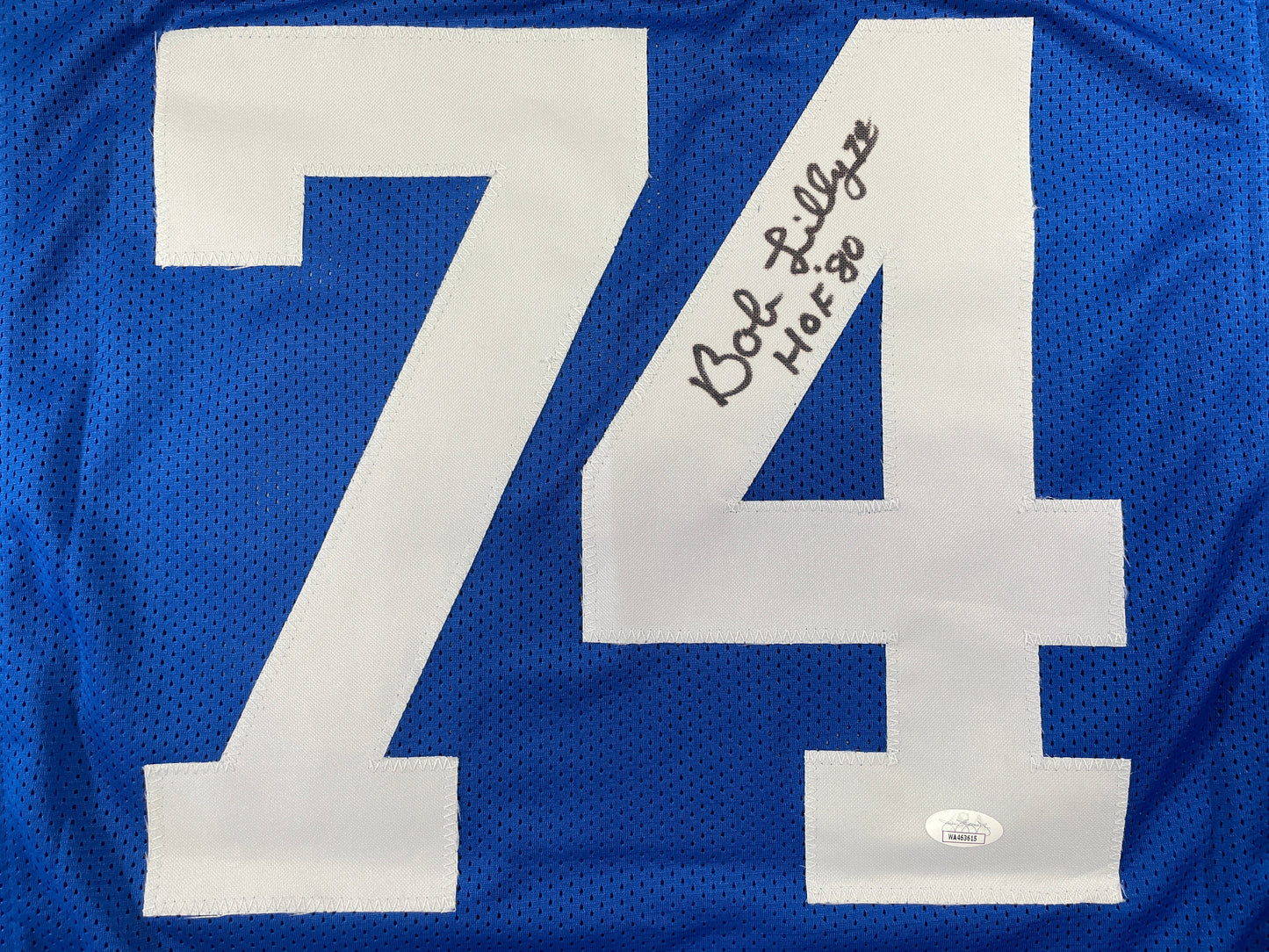 BOB LILLY DALLAS COWBOYS SIGNED Throwback JERSEY w/HOF80 JSA COA