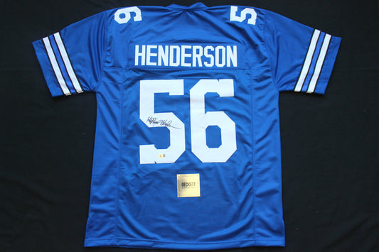 THOMAS HOLLYWOOD HENDERSON DALLAS COWBOYS SIGNED Throwback JERSEY BAS
