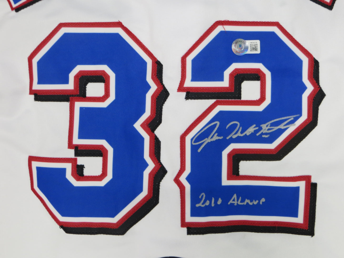 JOSH HAMILTON TEXAS RANGERS SIGNED WHITE JERSEY size XL w/ALMVP BAS COA