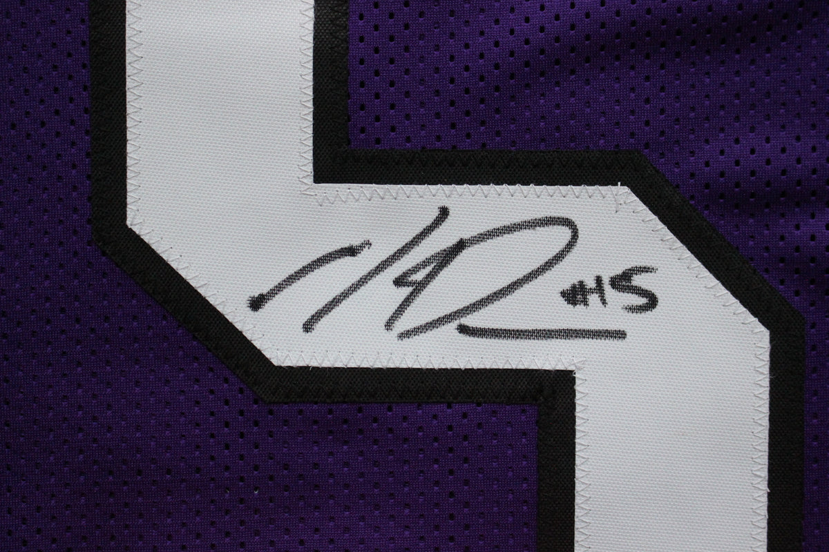 MAX DUGGAN TCU HORNED FROGS SIGNED Purple JERSEY BAS