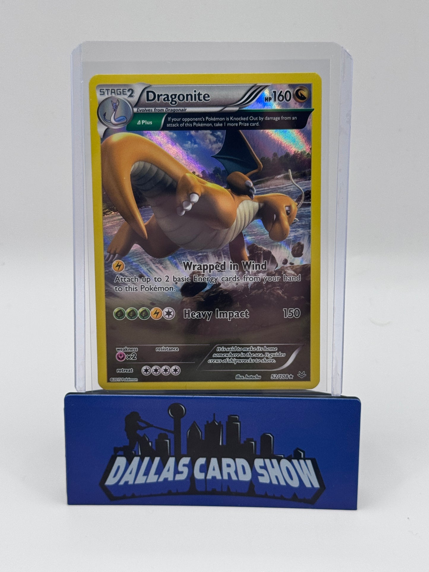 2015 Pokemon - Dragonite (Delta Holo) - 52/108 Roaring Skies NM
