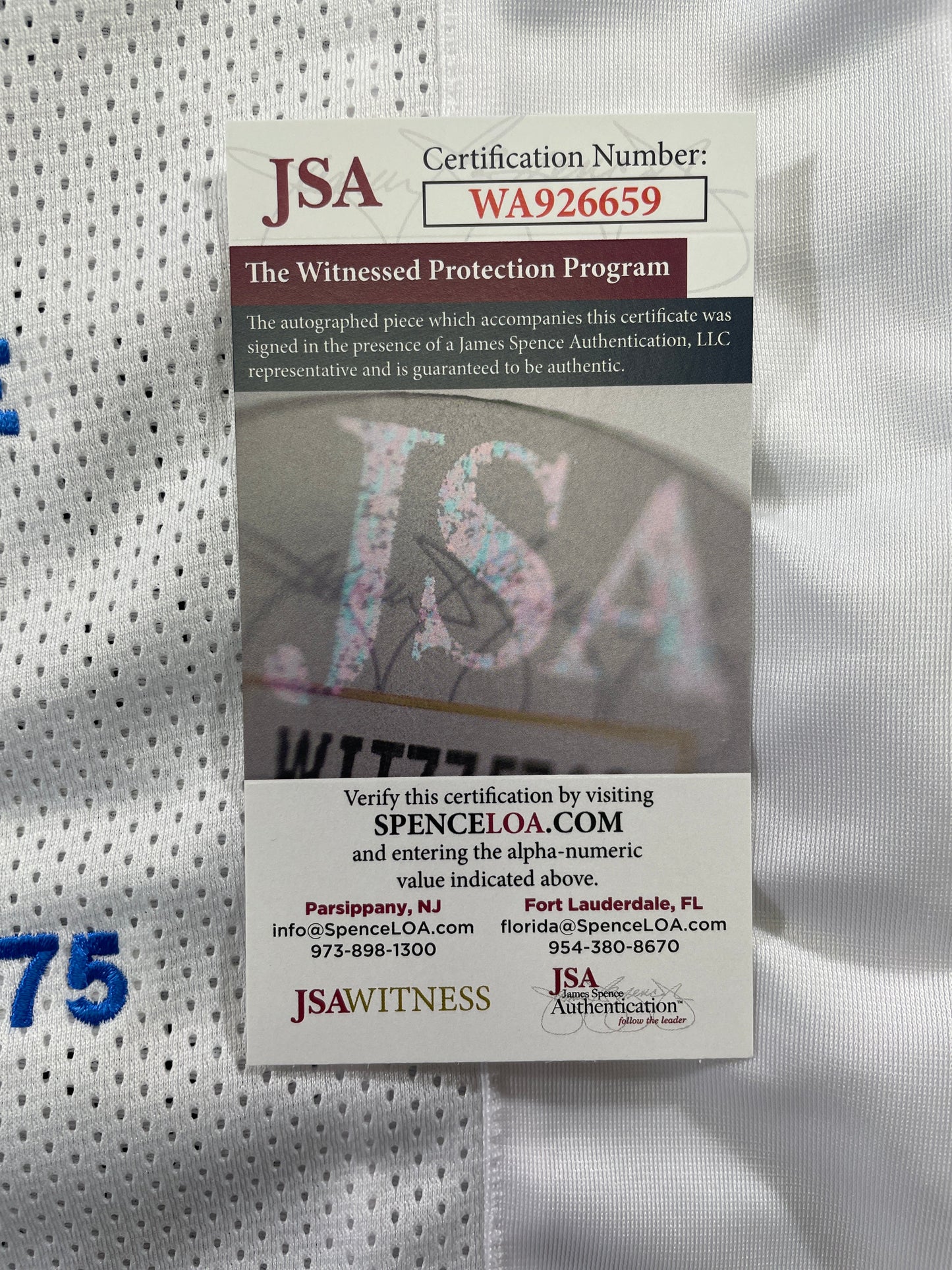 BOB LILLY DALLAS COWBOYS SIGNED STAT FOOTBALL JERSEY w/HOF JSA
