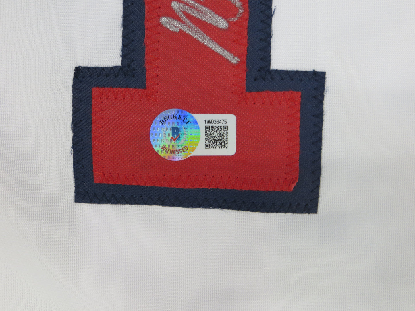 MICHAEL YOUNG TEXAS RANGERS USA BASEBALL SIGNED JERSEY w/INSC BAS